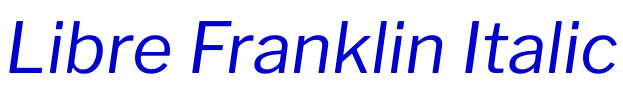 Libre Franklin Italic フォント